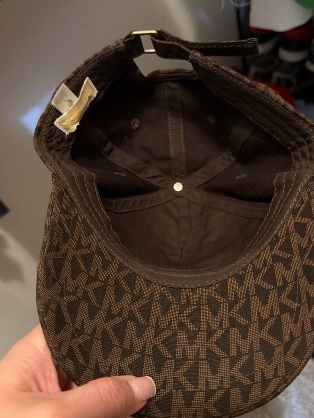 Michael Kors Brown MK Monogram Baseball Cap - Picture 2 of 5